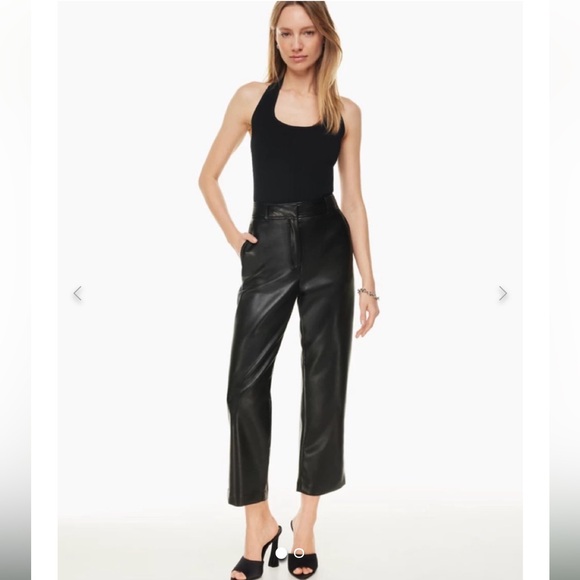 Babaton Cropped Leather Pants size 6 - Picture 1 of 12